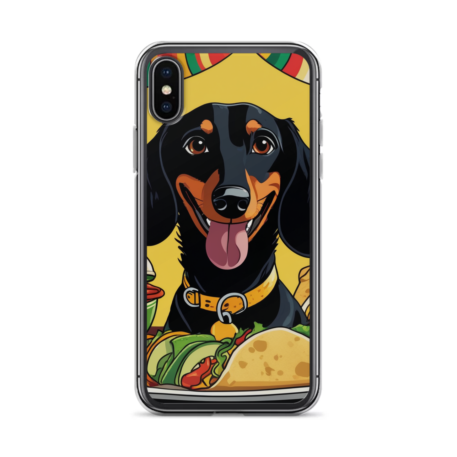 PugMug Custom Black Dachshund iPhone Case