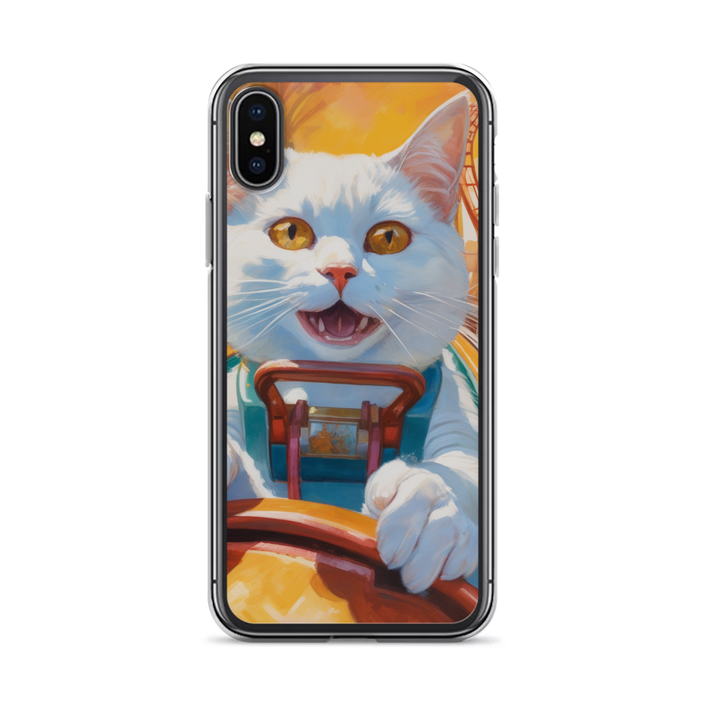 PugMug Custom White Companion Cat iPhone Case