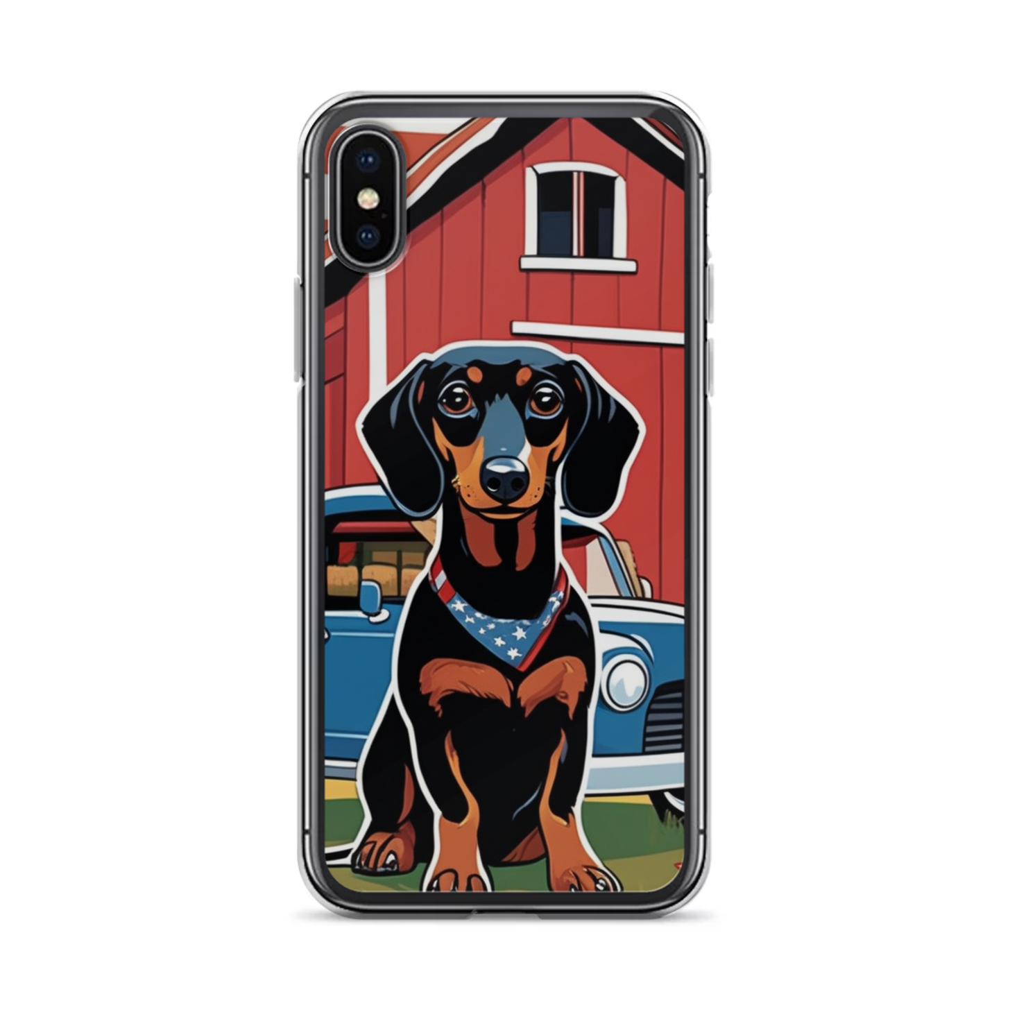PugMug Custom Black Dachshund iPhone Case