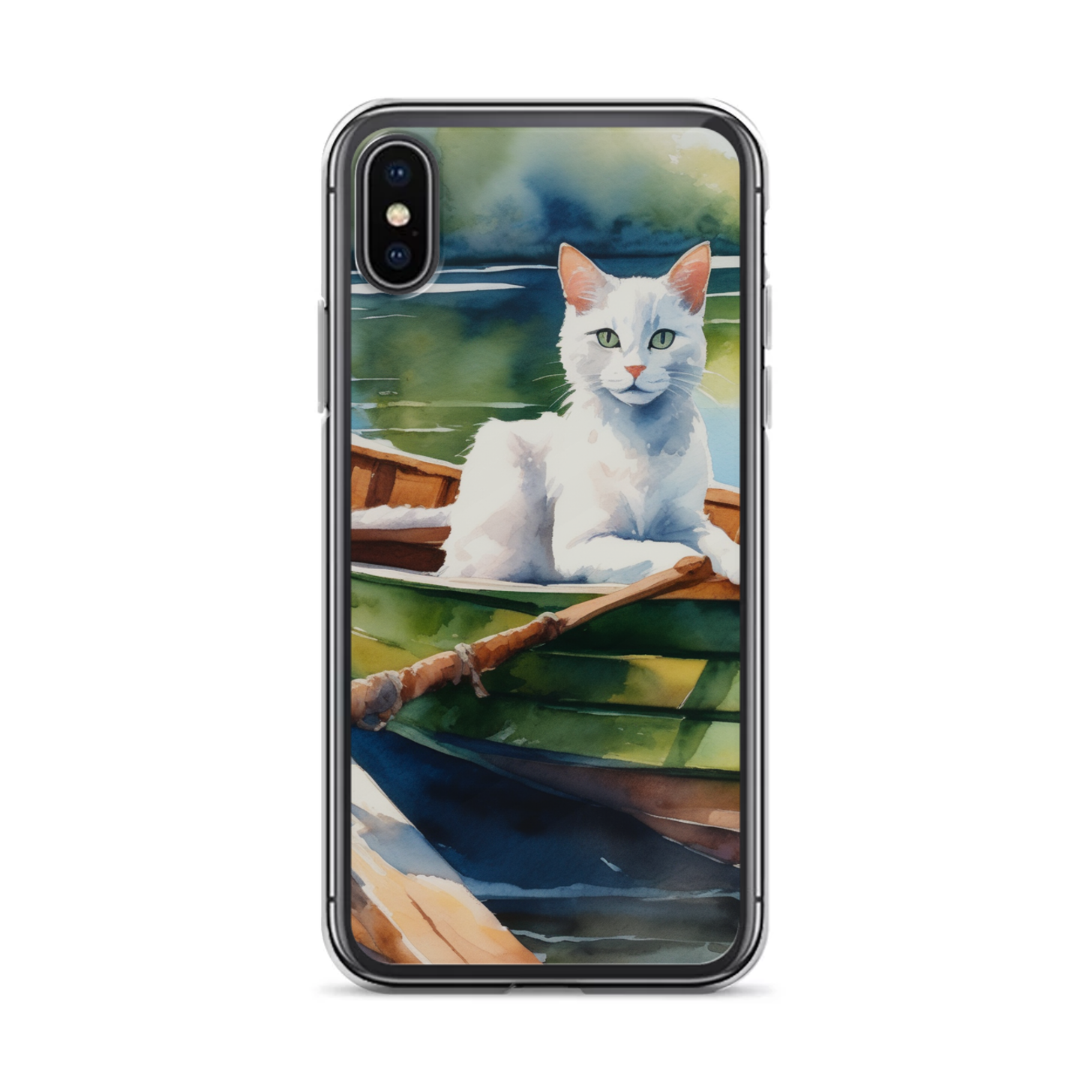 PugMug Custom White Companion Cat iPhone Case