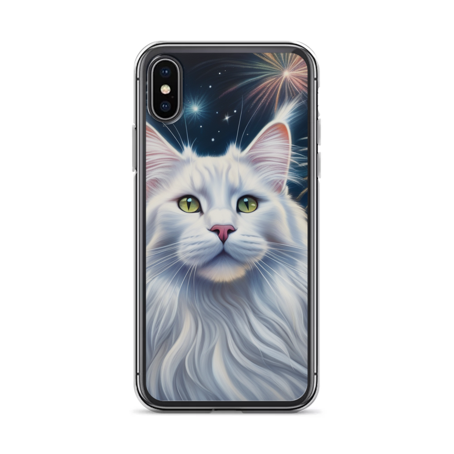 PugMug Custom White Maine Coon Cat iPhone Case