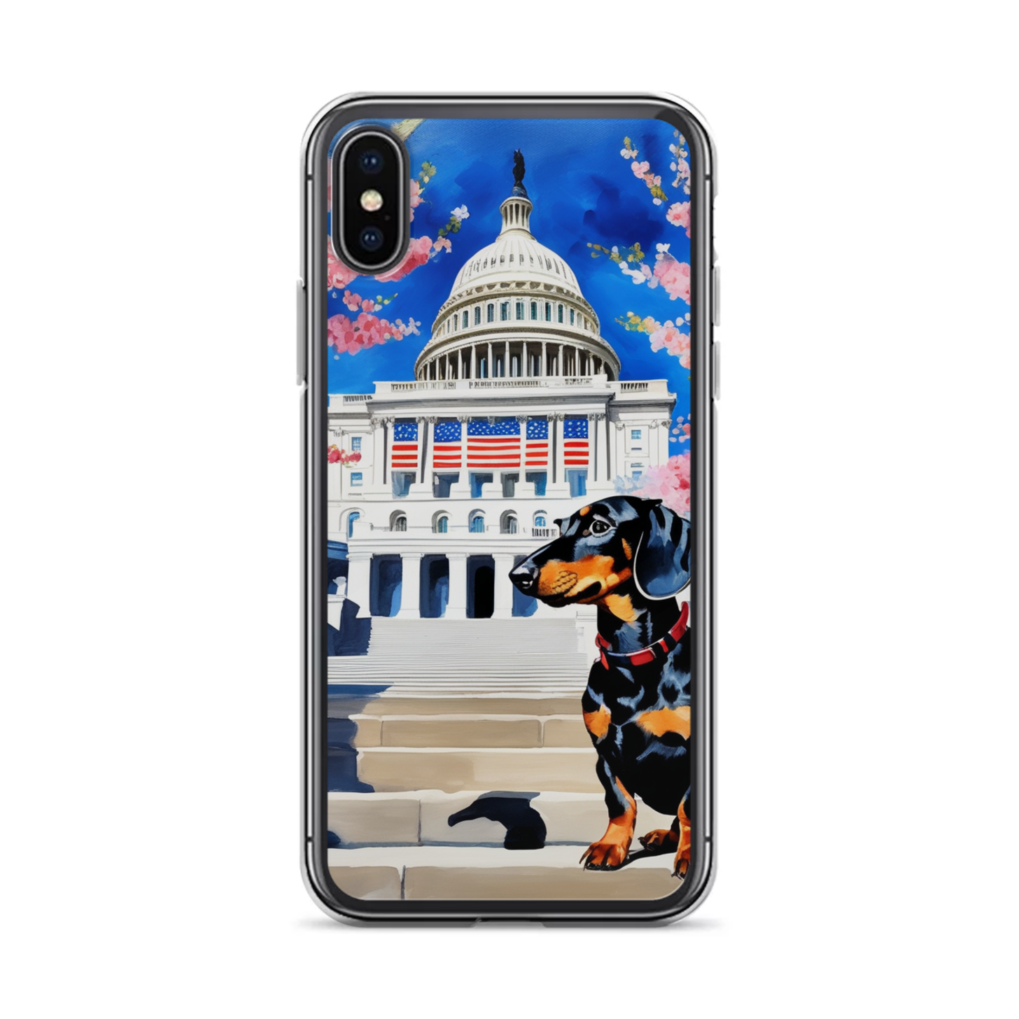 PugMug Custom Black Dachshund iPhone Case