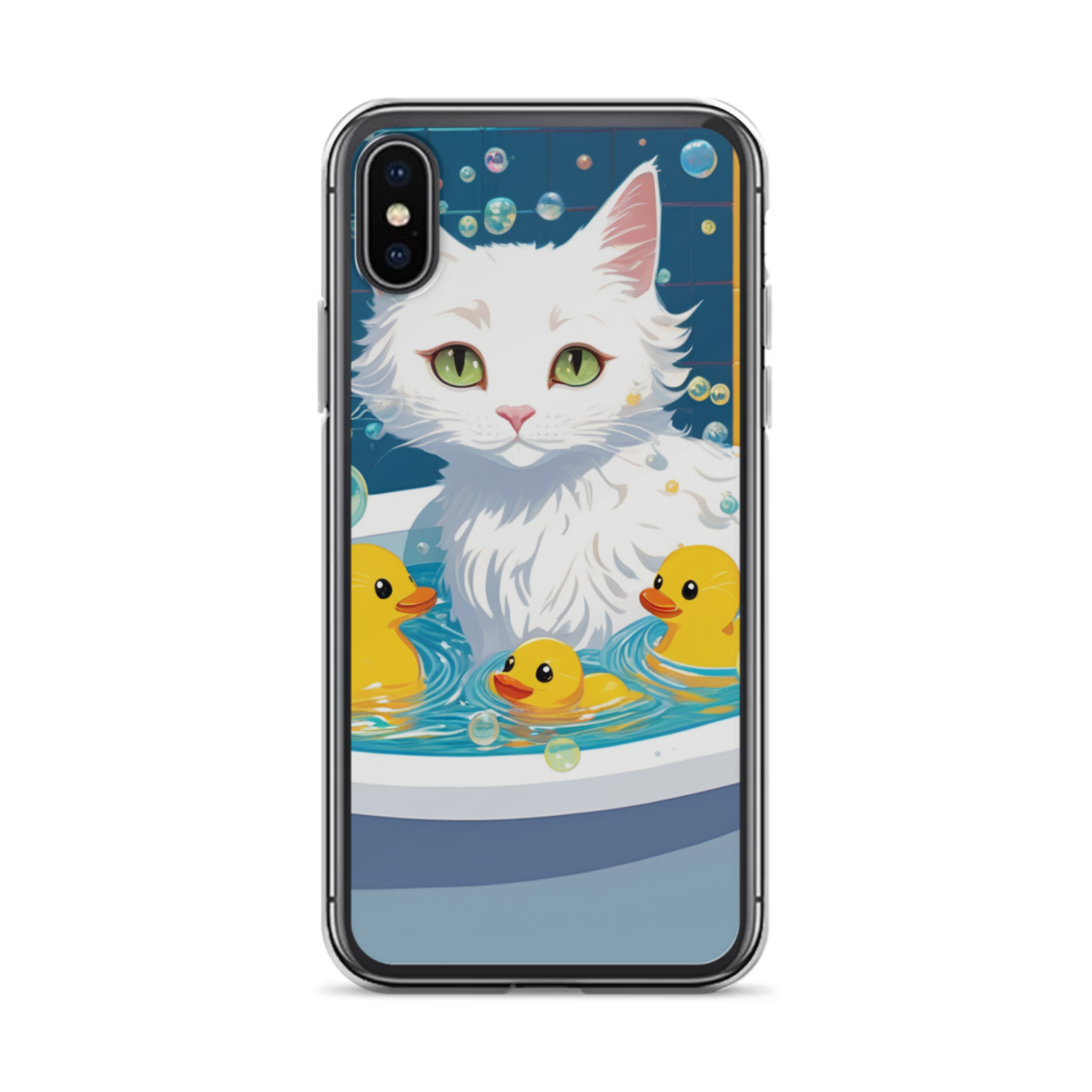 PugMug Custom White Companion Cat iPhone Case