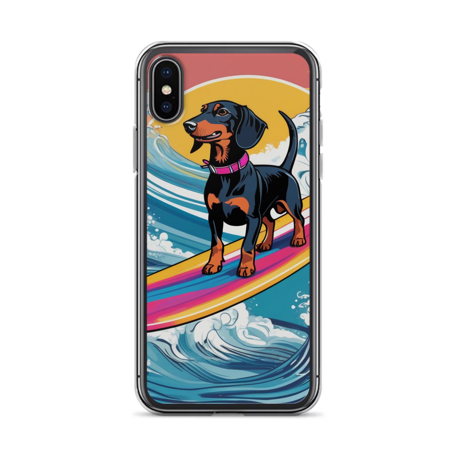 PugMug Custom Black Dachshund iPhone Case