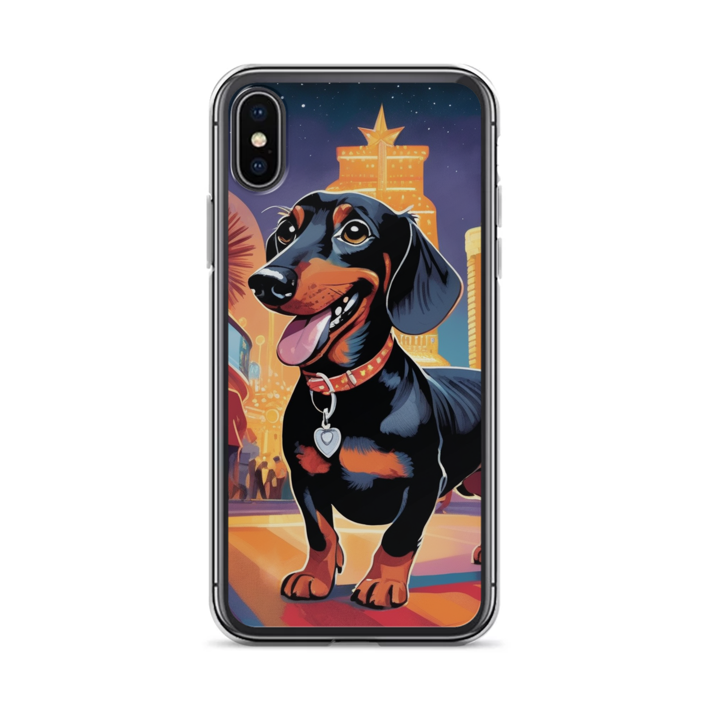 PugMug Custom Black Dachshund iPhone Case