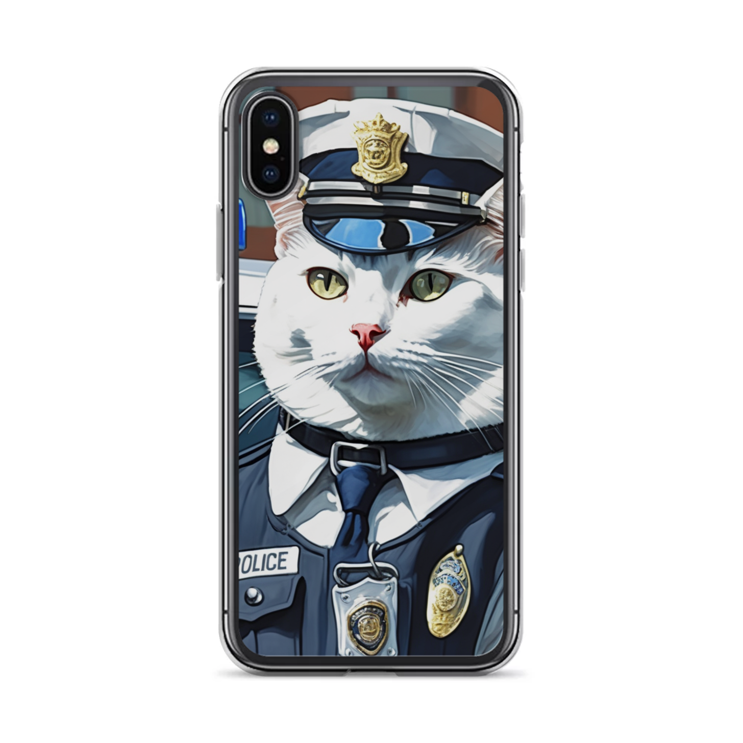 PugMug Custom White Companion Cat iPhone Case