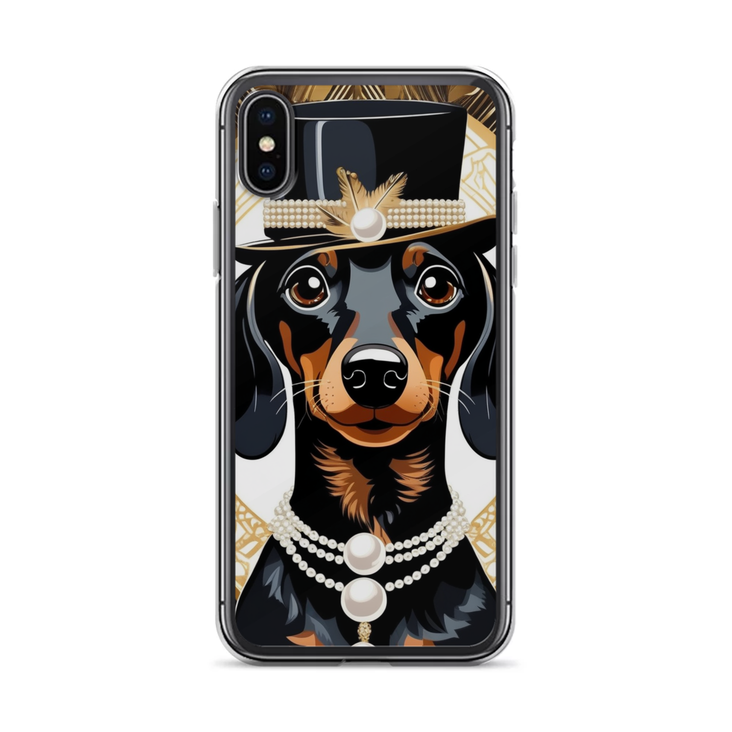 PugMug Custom Black Dachshund iPhone Case