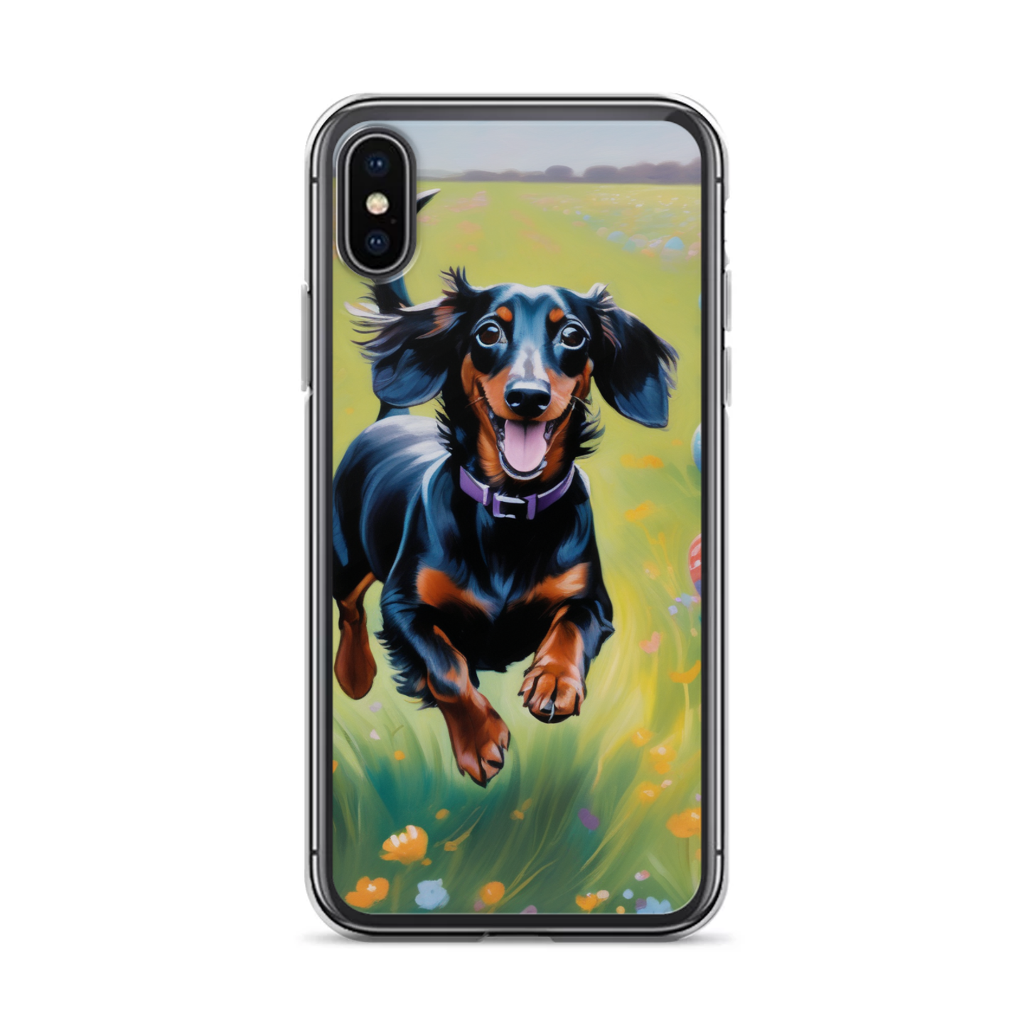 PugMug Custom Black Dachshund iPhone Case