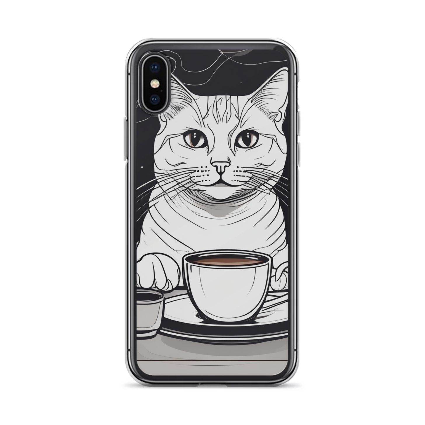 PugMug Custom White Companion Cat iPhone Case