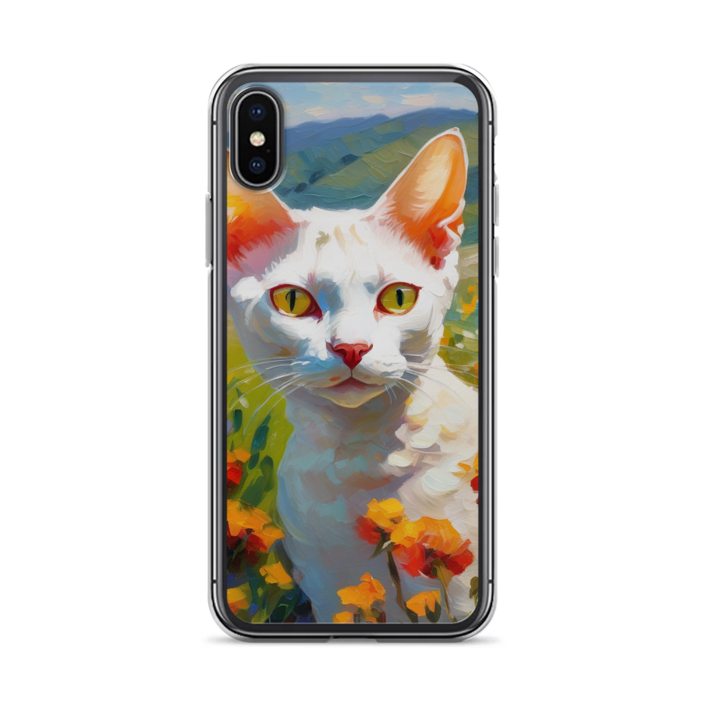 PugMug Custom White Devon Rex Cat iPhone Case