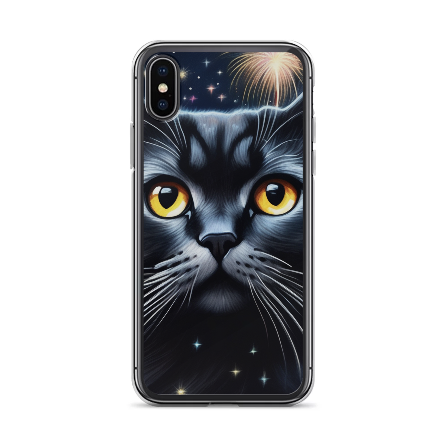 PugMug Custom Black Scottish Fold Cat iPhone Case