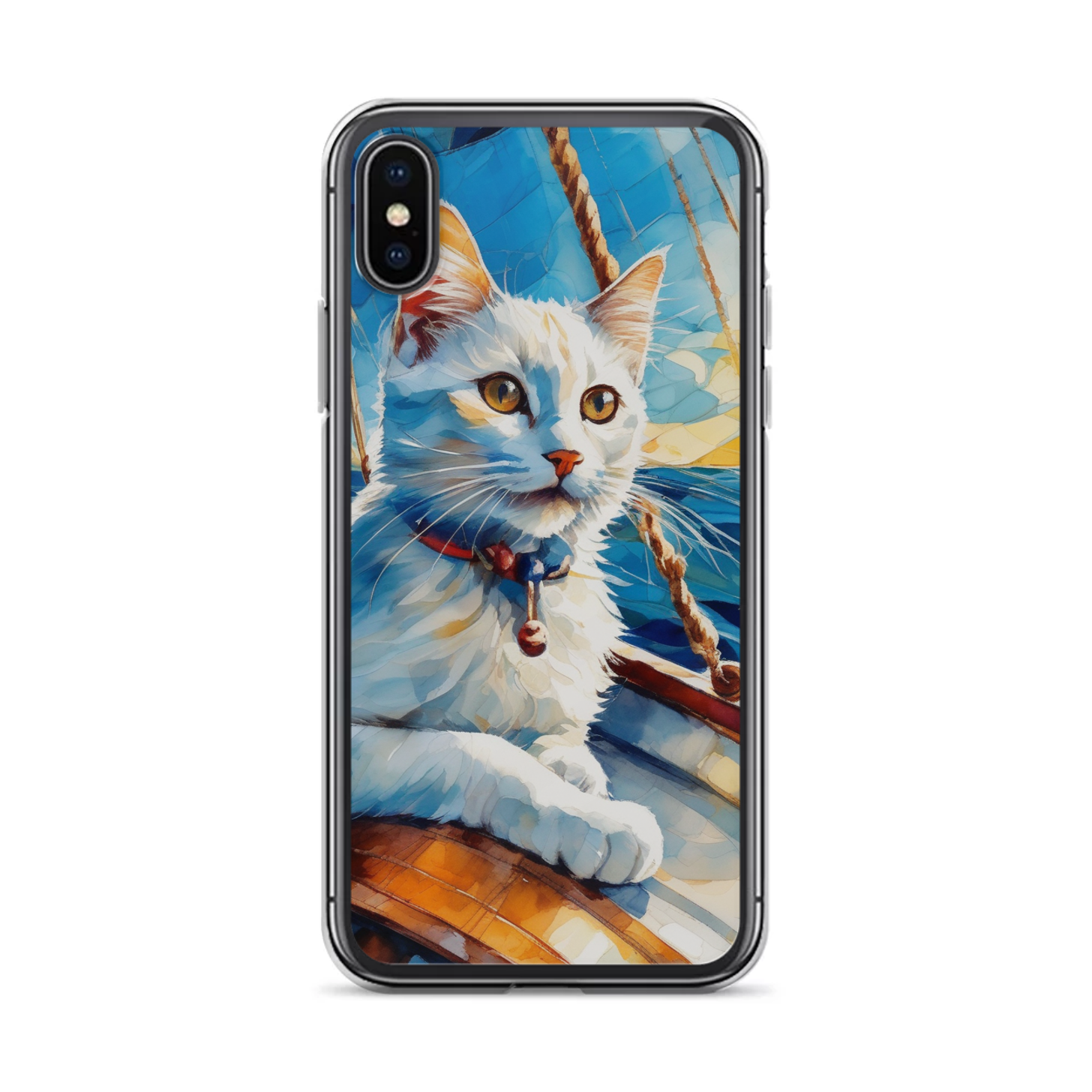 PugMug Custom White Companion Cat iPhone Case