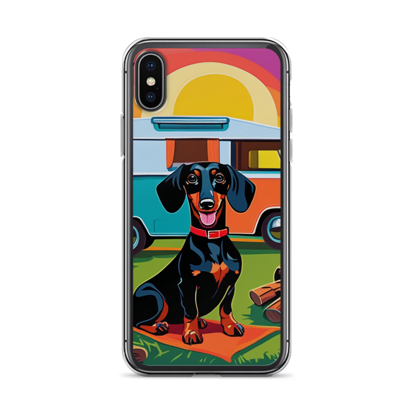 PugMug Custom Black Dachshund iPhone Case