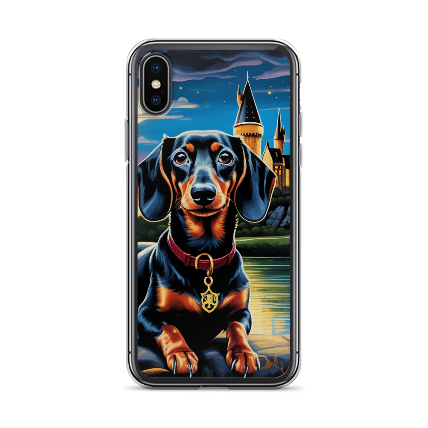 PugMug Custom Black Dachshund iPhone Case