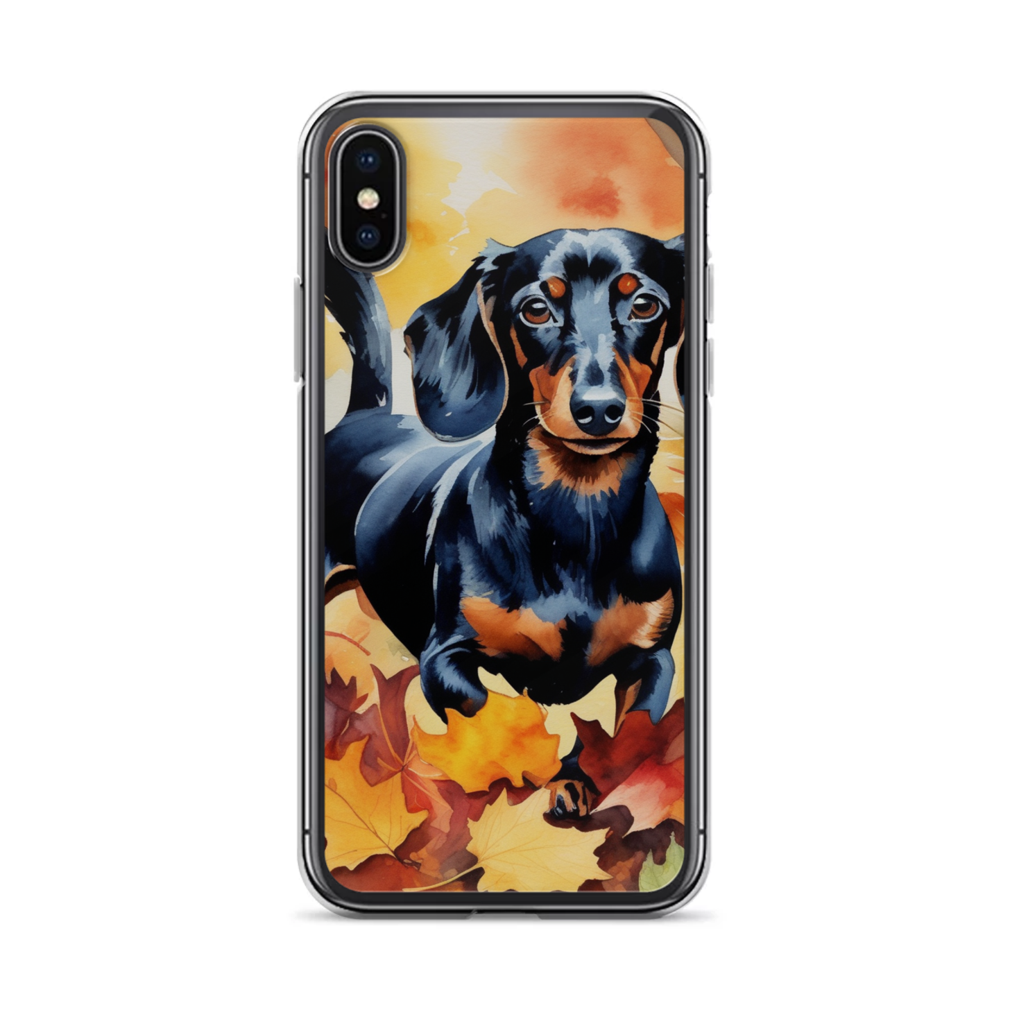 PugMug Custom Black Dachshund iPhone Case