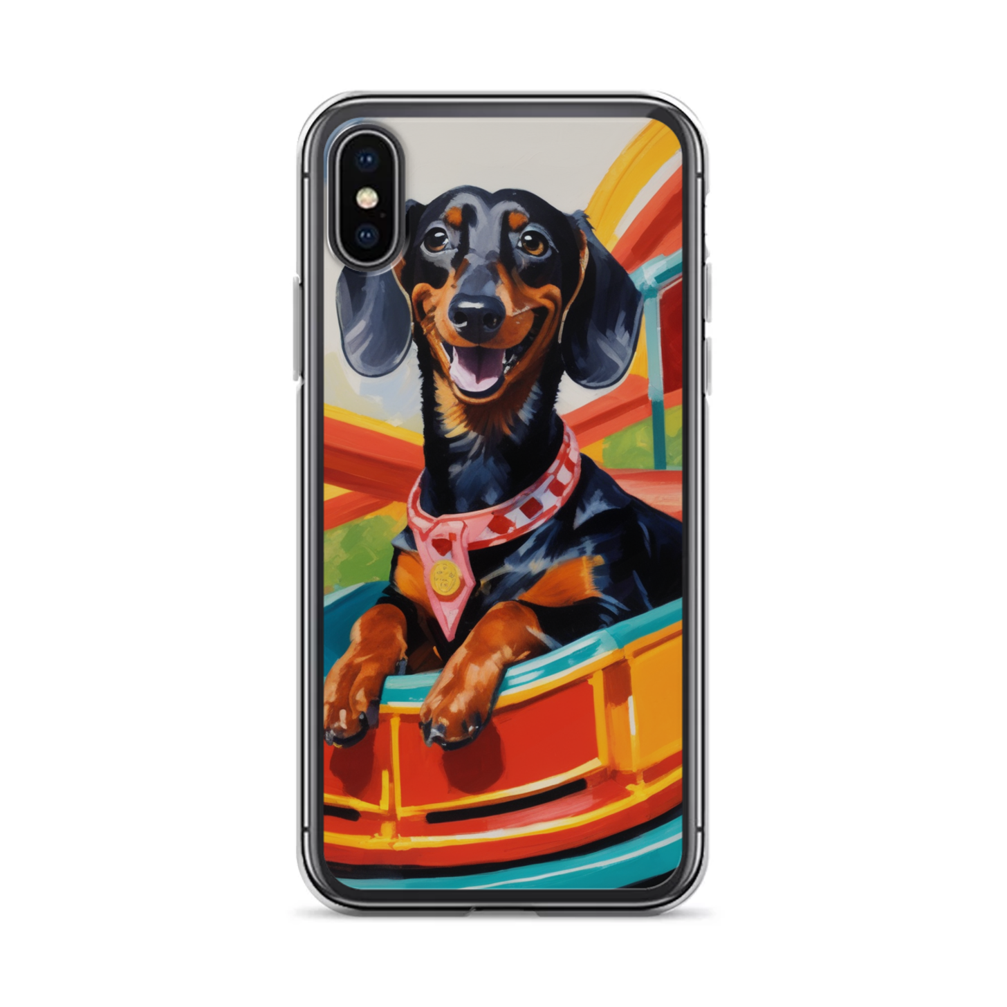 PugMug Custom Black Dachshund iPhone Case
