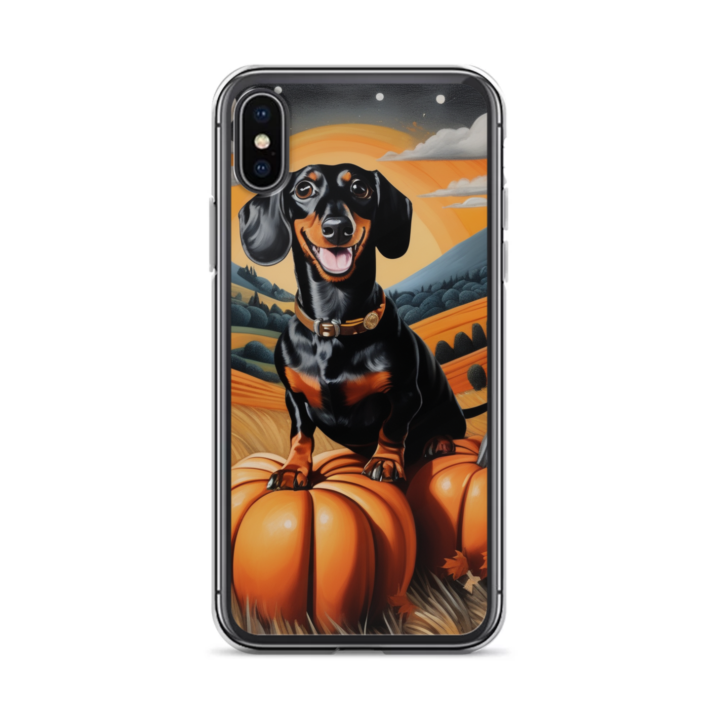 PugMug Custom Black Dachshund iPhone Case