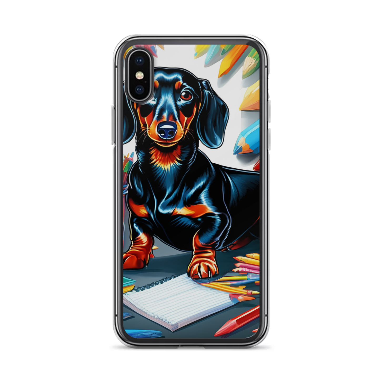 PugMug Custom Black Dachshund iPhone Case