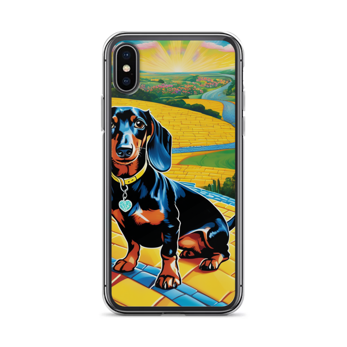 PugMug Custom Black Dachshund iPhone Case