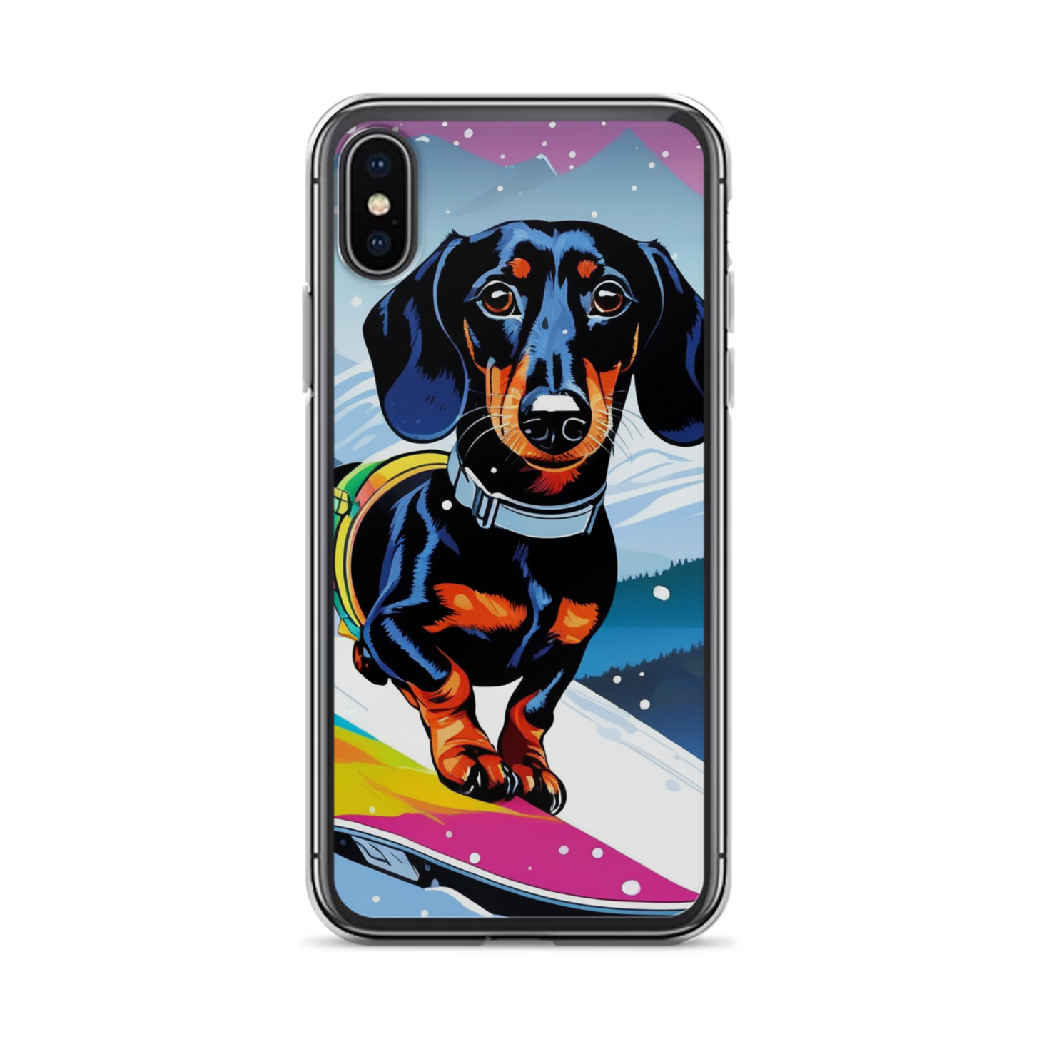PugMug Custom Black Dachshund iPhone Case