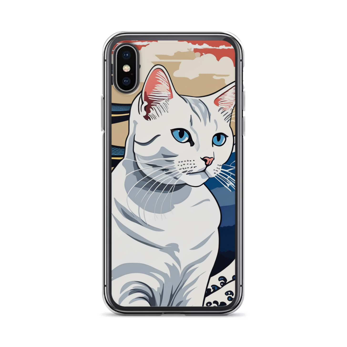 PugMug Custom White Companion Cat iPhone Case