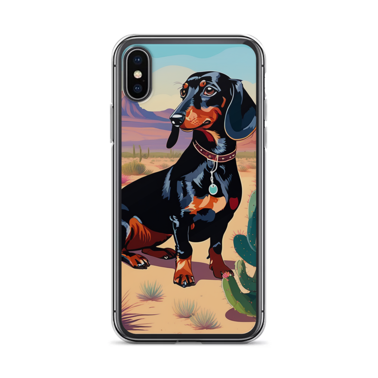 PugMug Custom Black Dachshund iPhone Case