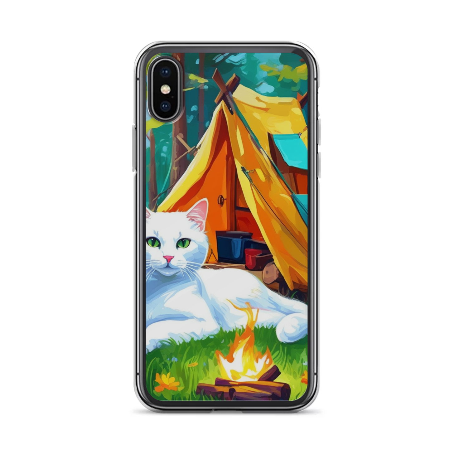 PugMug Custom White Companion Cat iPhone Case