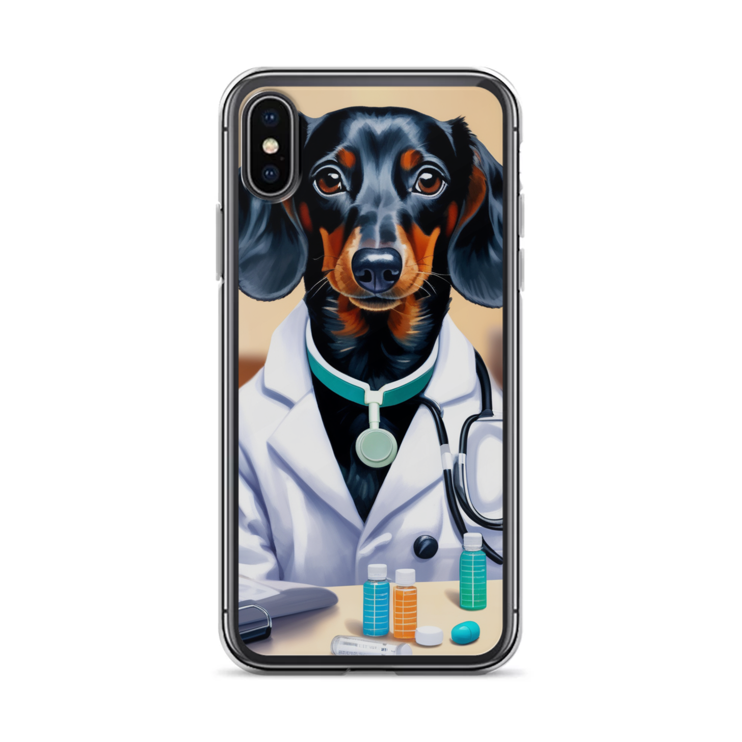 PugMug Custom Black Dachshund iPhone Case