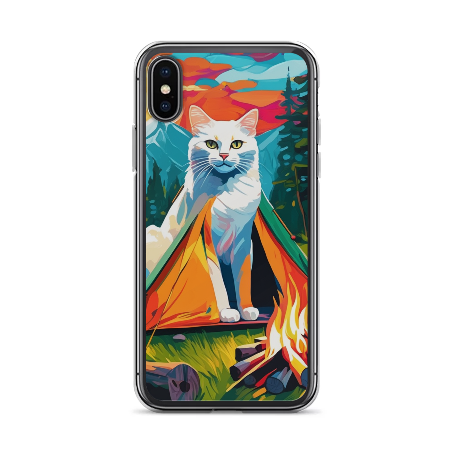PugMug Custom White Companion Cat iPhone Case