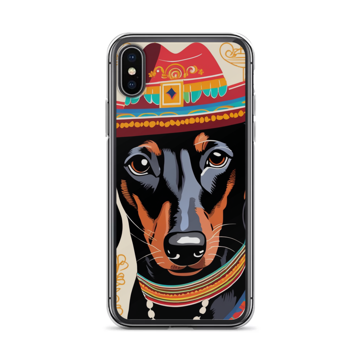 PugMug Custom Black Dachshund iPhone Case
