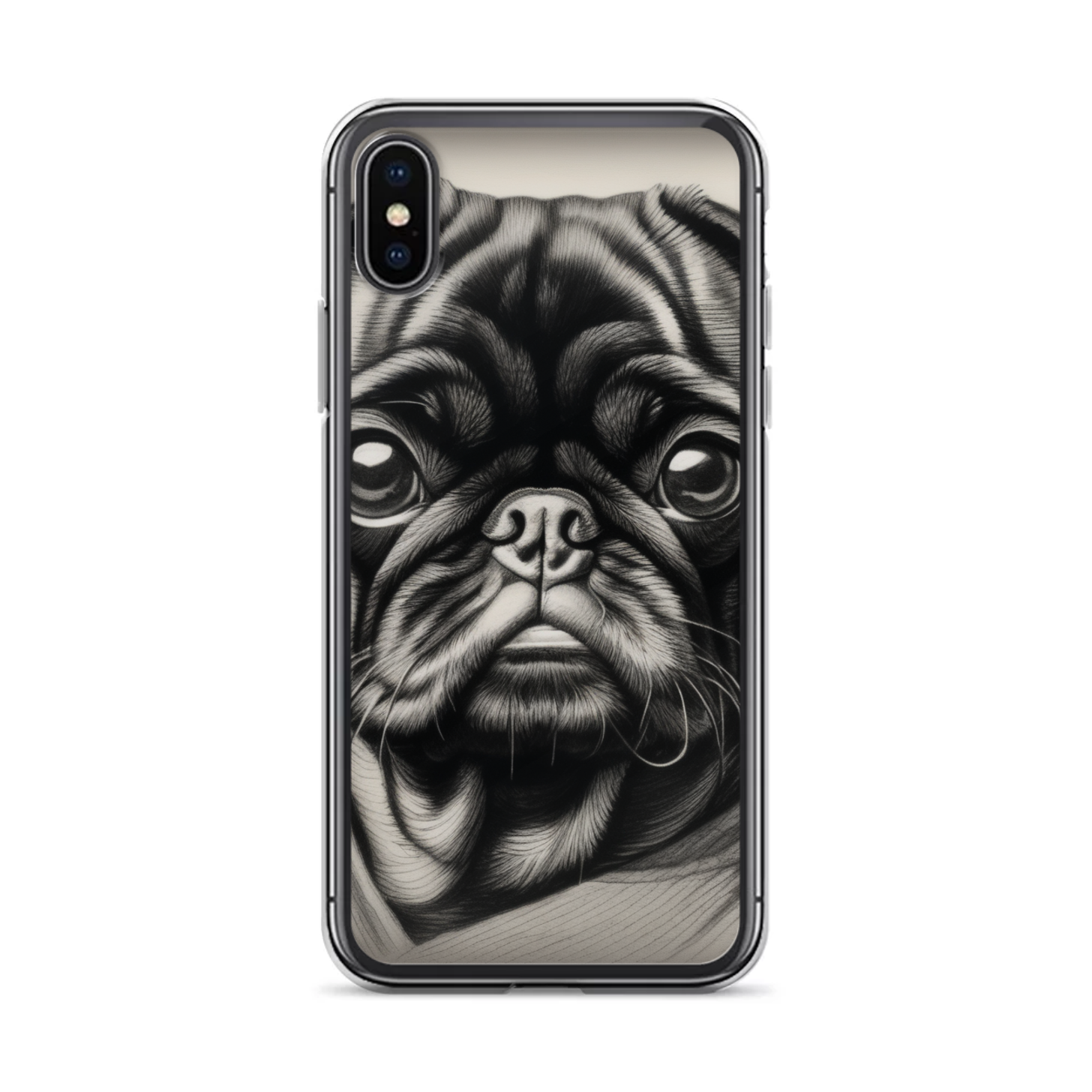PugMug Custom Black Pug iPhone Case
