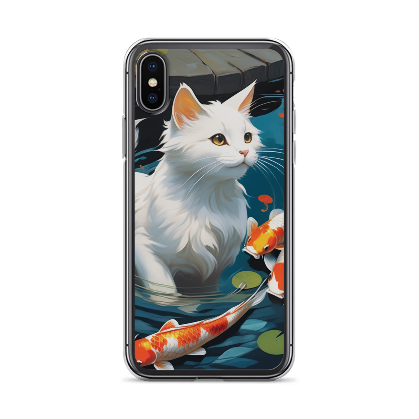 PugMug Custom White Companion Cat iPhone Case