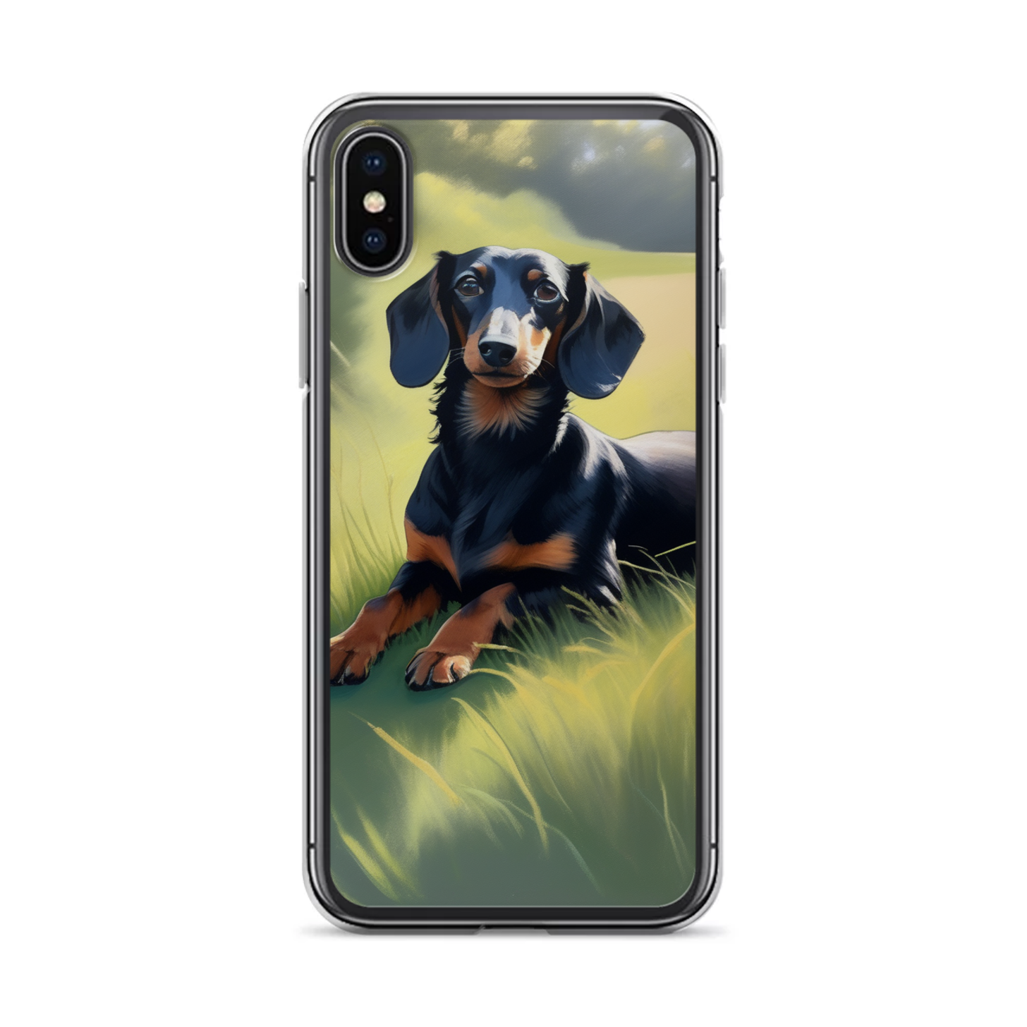 PugMug Custom Black Dachshund iPhone Case
