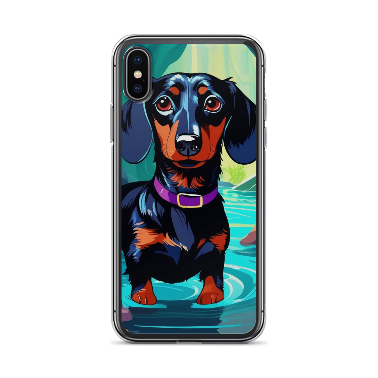 PugMug Custom Black Dachshund iPhone Case