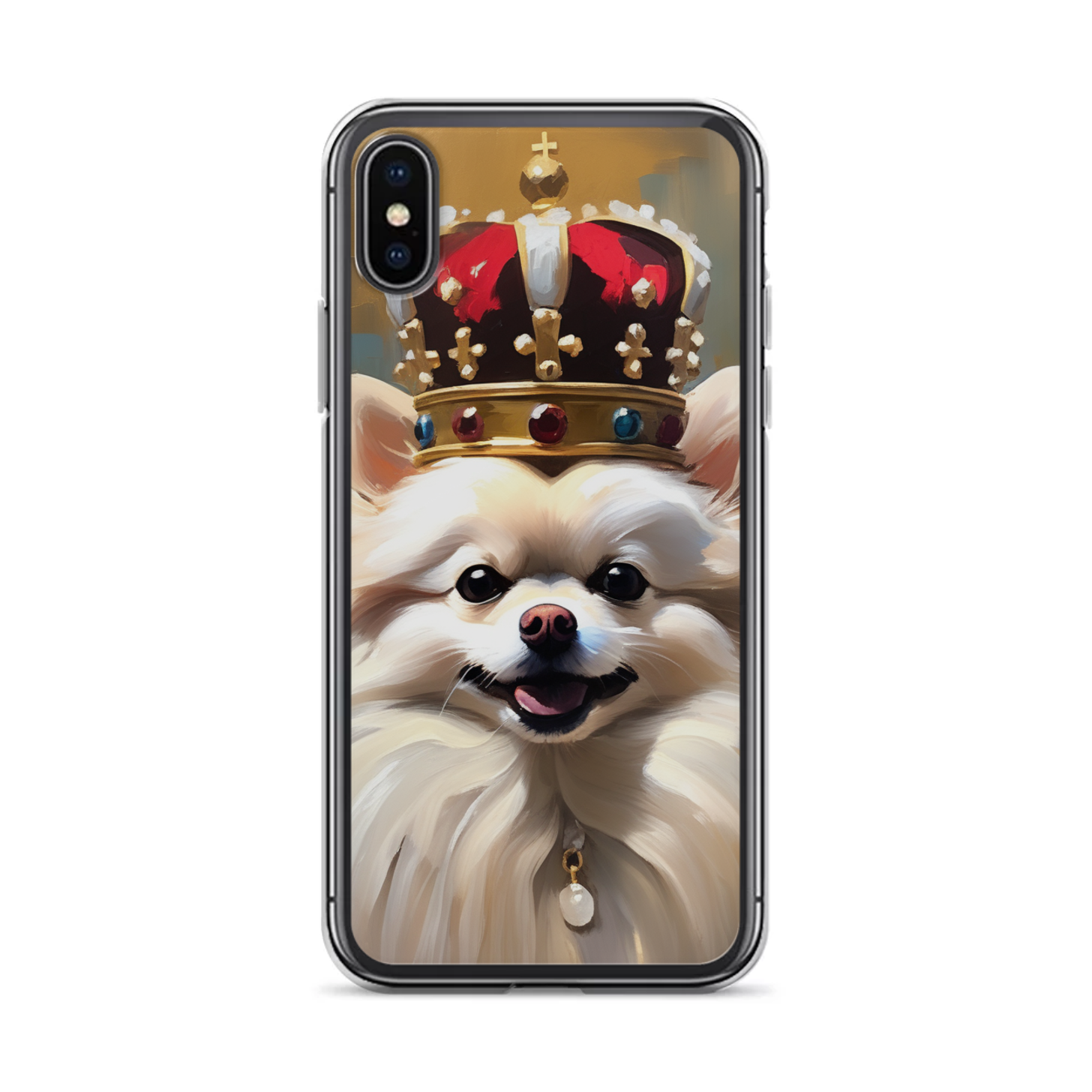 PugMug Custom White Pomeranian iPhone Case