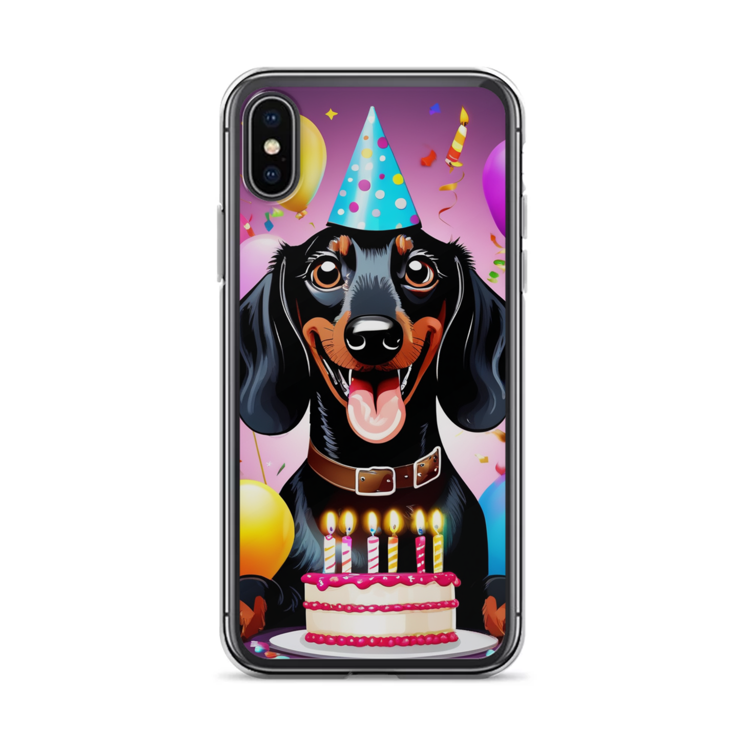 PugMug Custom Black Dachshund iPhone Case