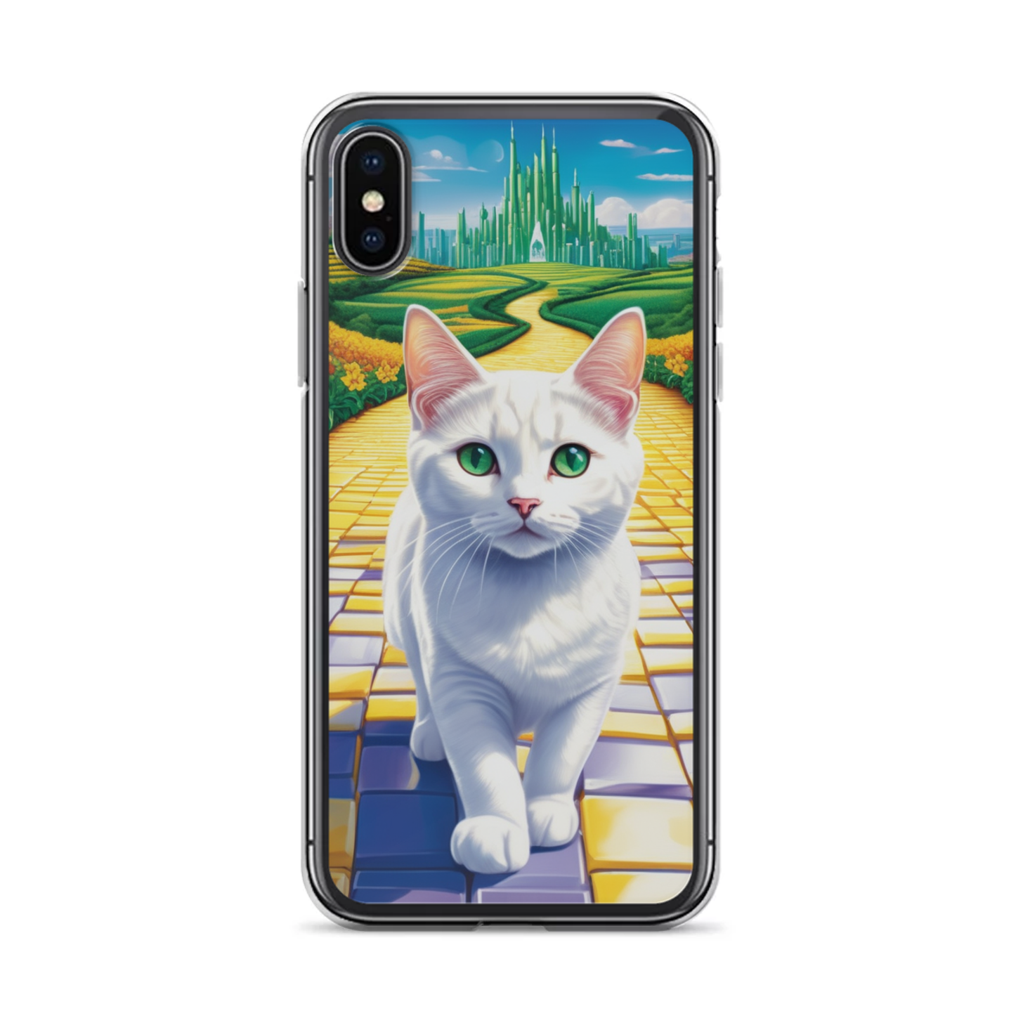 PugMug Custom White Companion Cat iPhone Case