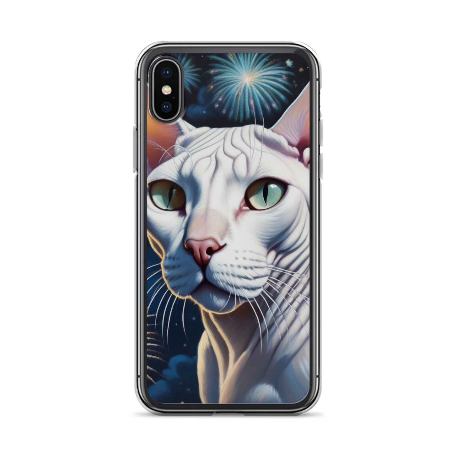 PugMug Custom White Sphynx Cat iPhone Case