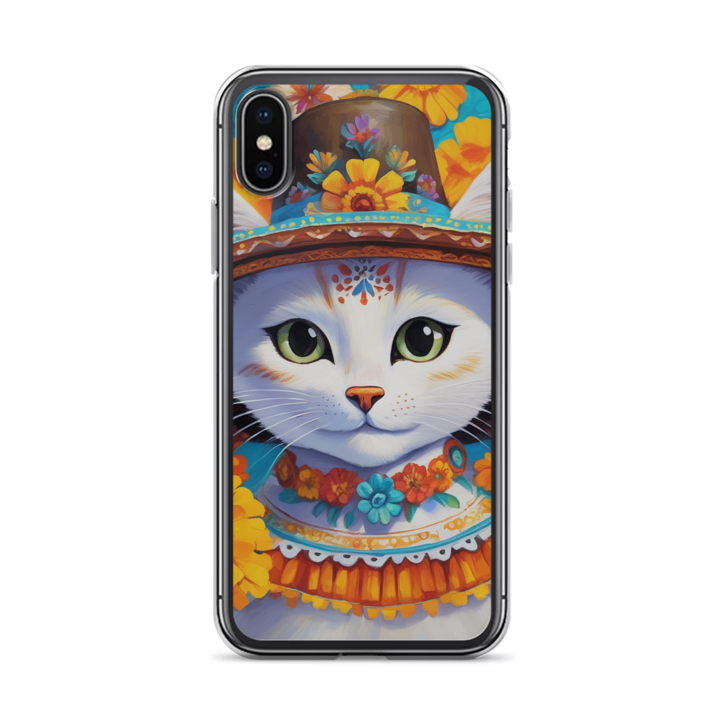 PugMug Custom White Companion Cat iPhone Case