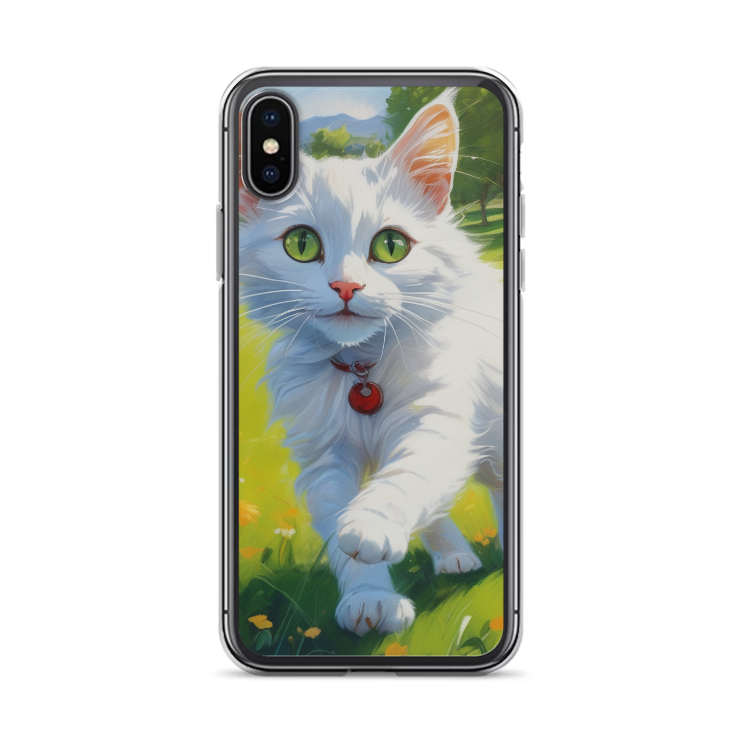 PugMug Custom White Companion Cat iPhone Case