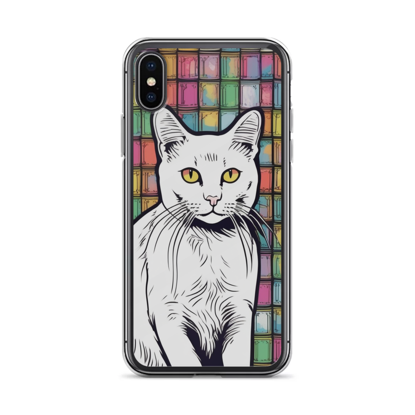 PugMug Custom White Companion Cat iPhone Case