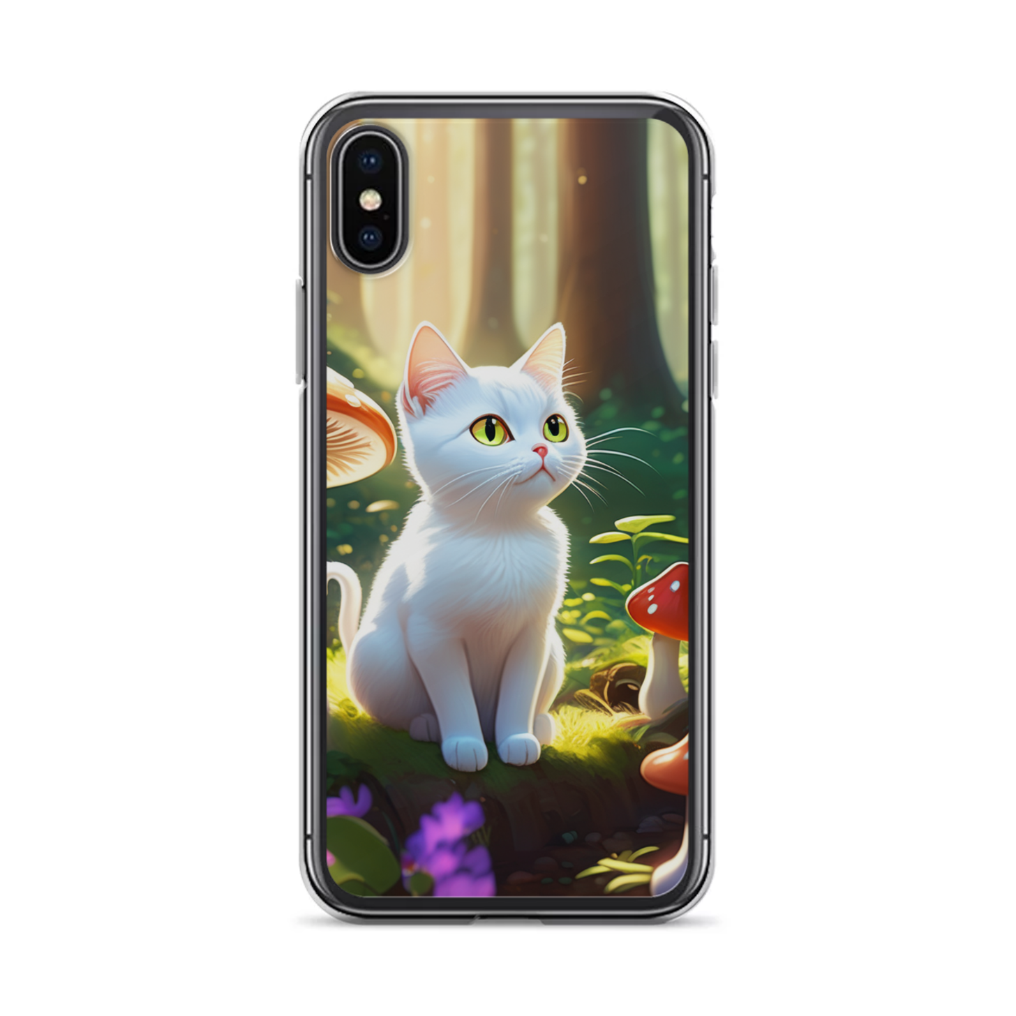 PugMug Custom White Companion Cat iPhone Case