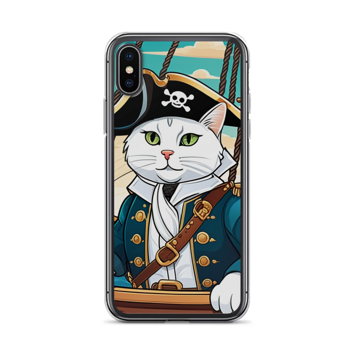 PugMug Custom White Companion Cat iPhone Case
