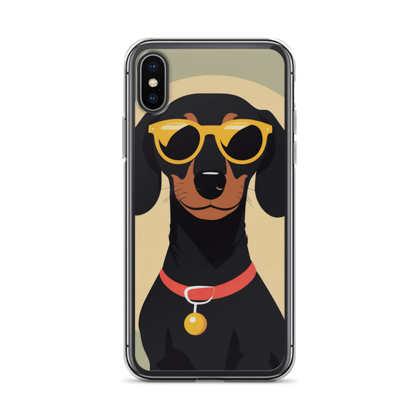 PugMug Custom Black Dachshund iPhone Case