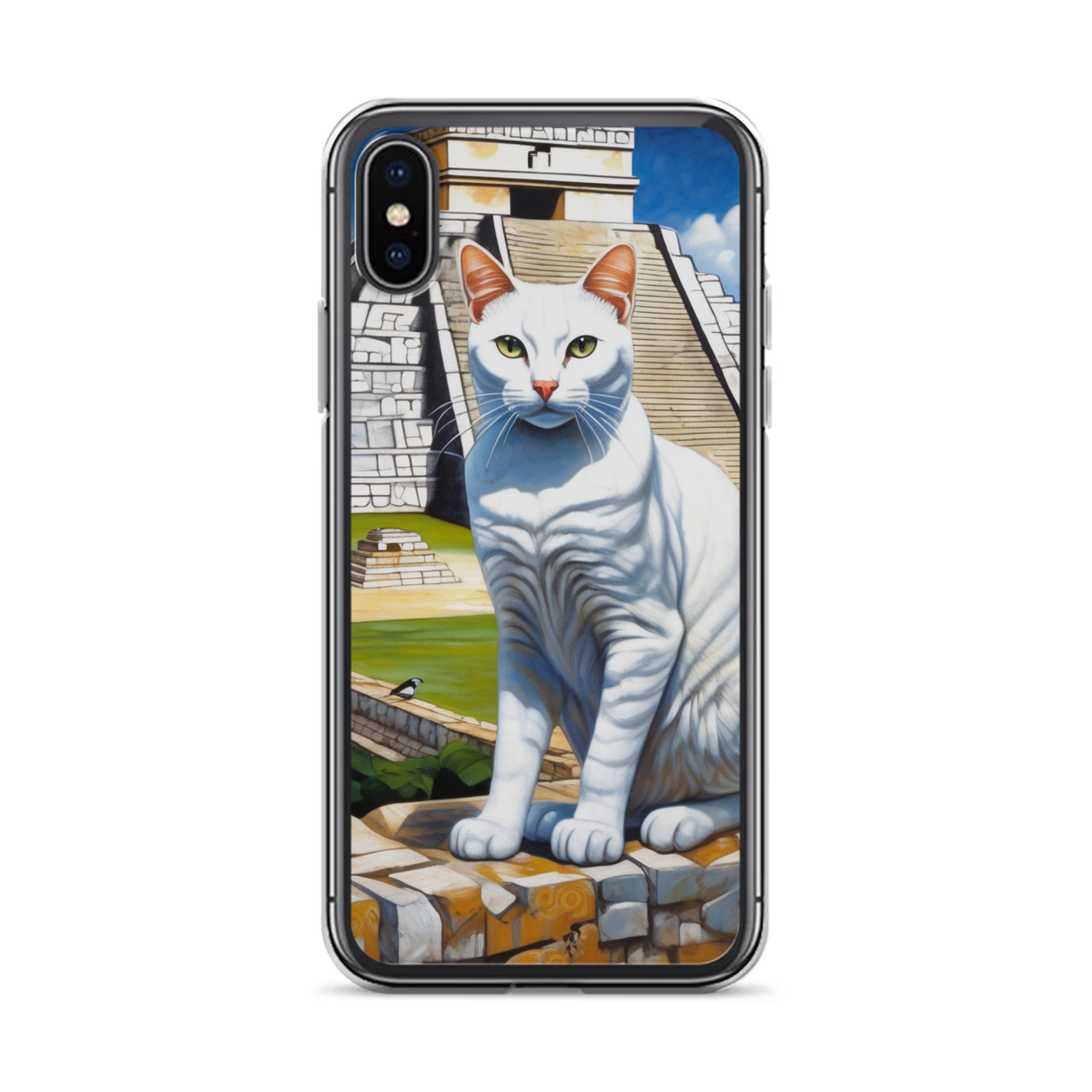 PugMug Custom White Companion Cat iPhone Case