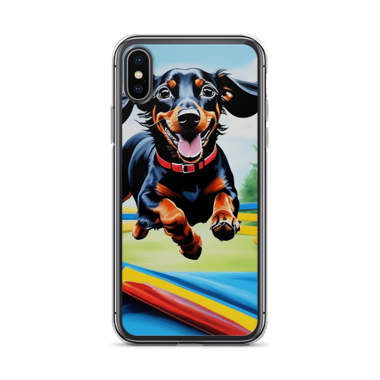 PugMug Custom Black Dachshund iPhone Case