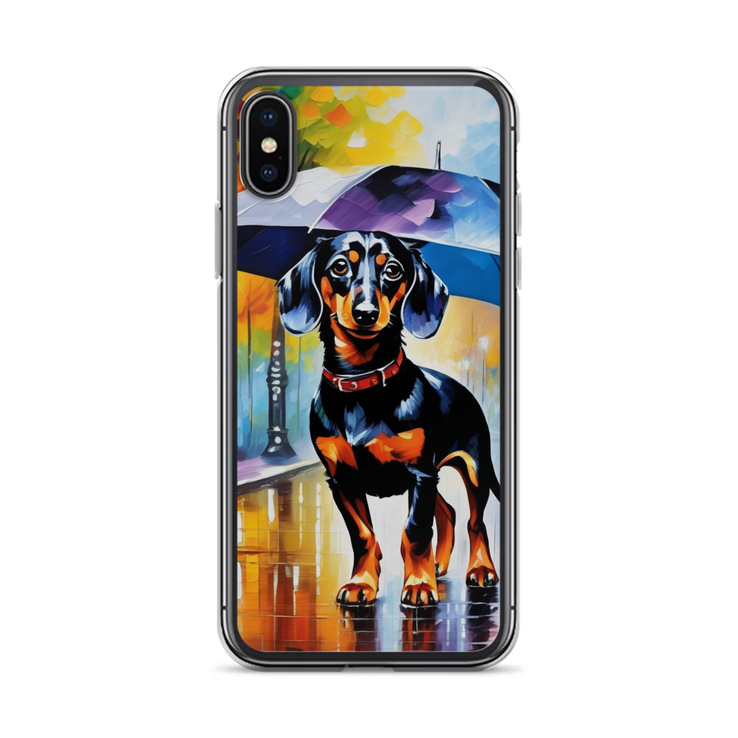 PugMug Custom Black Dachshund iPhone Case