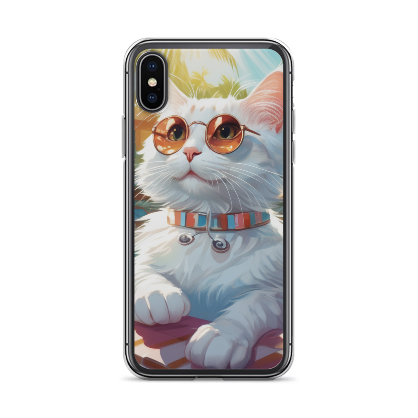 PugMug Custom White Companion Cat iPhone Case