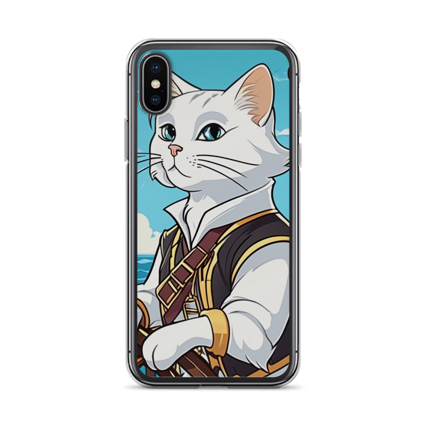 PugMug Custom White Companion Cat iPhone Case