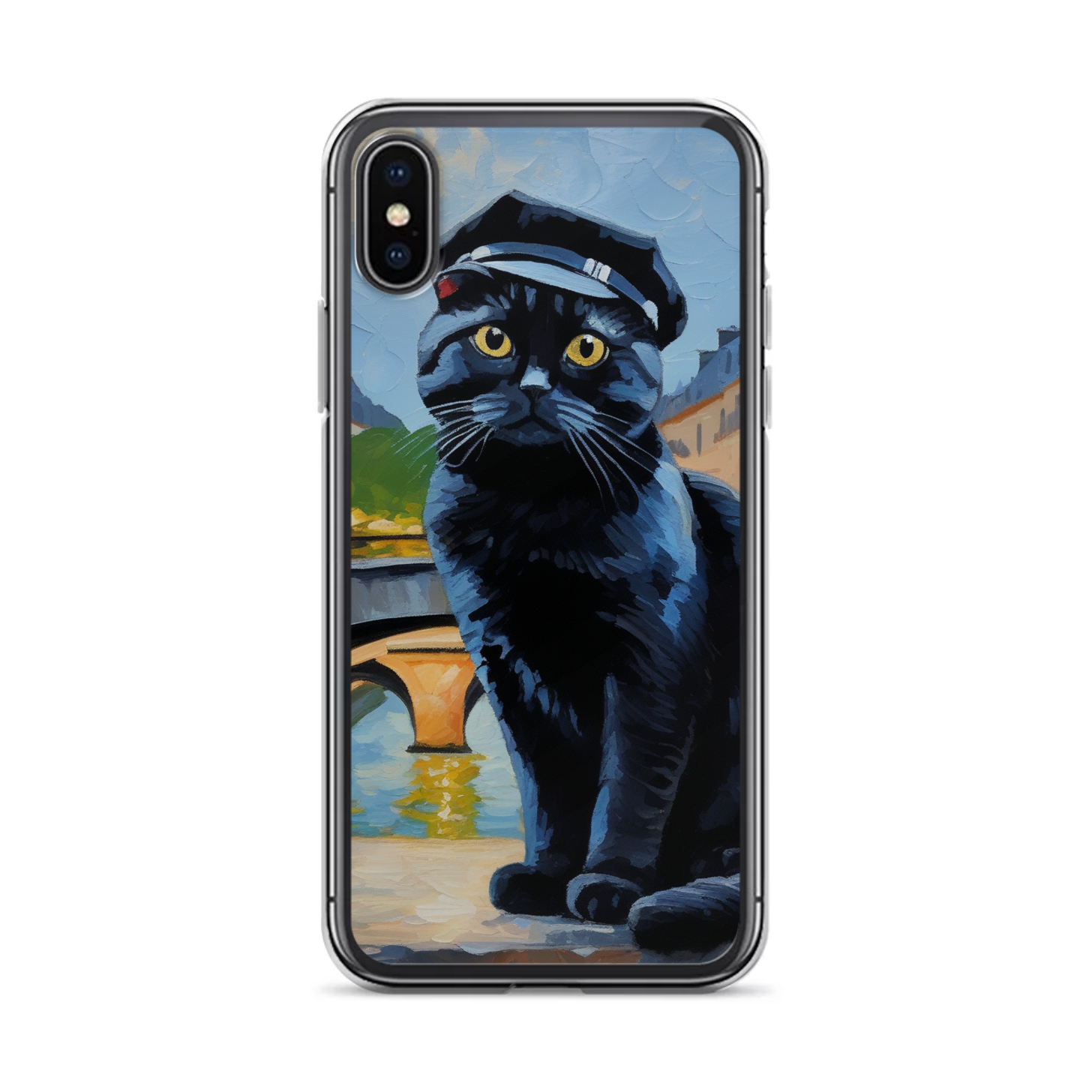 PugMug Custom Black Scottish Fold Cat iPhone Case
